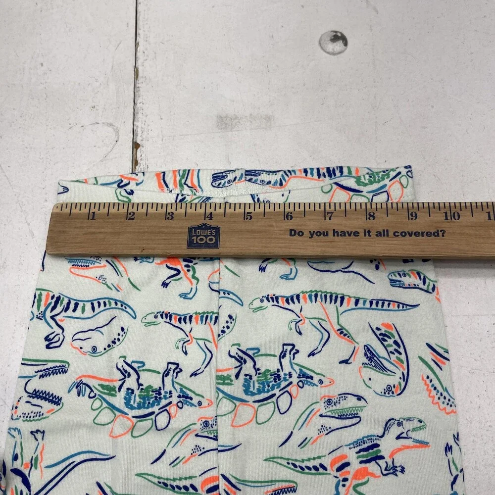 Baby Gap Pajama Set Kids 5-6 Years Green Dinosaur Print Cotton 2 Piece PJs